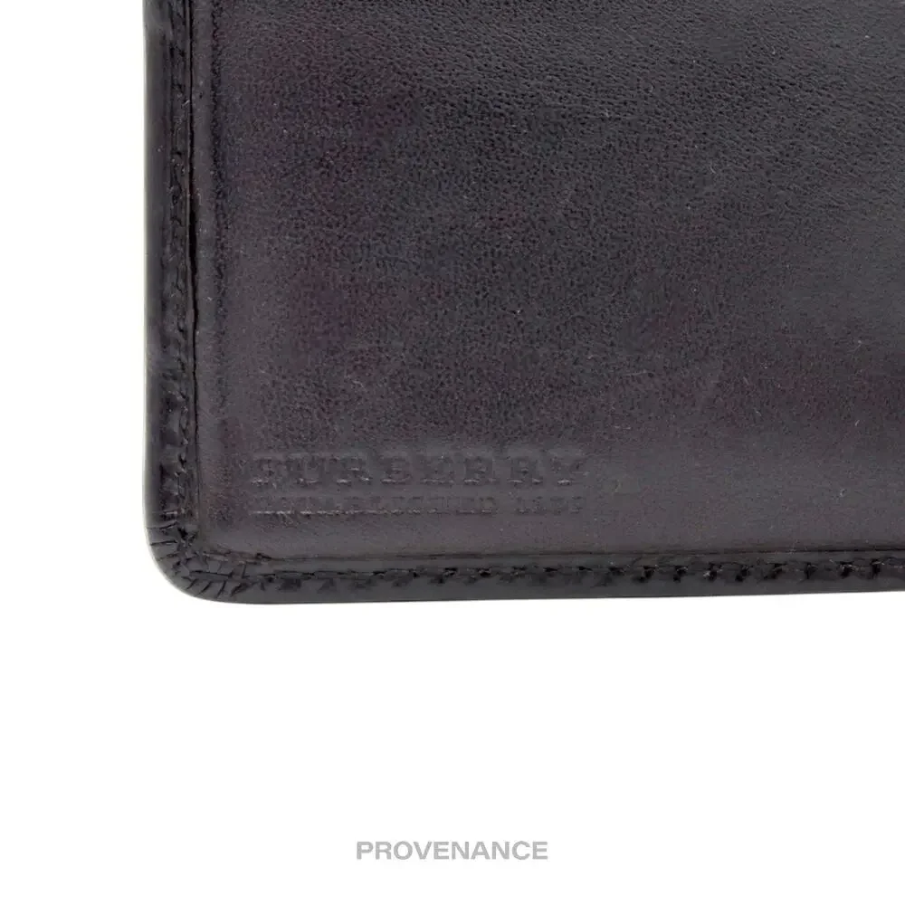 🔴 Burberry Bifold Wallet - London Check Black Charcoal